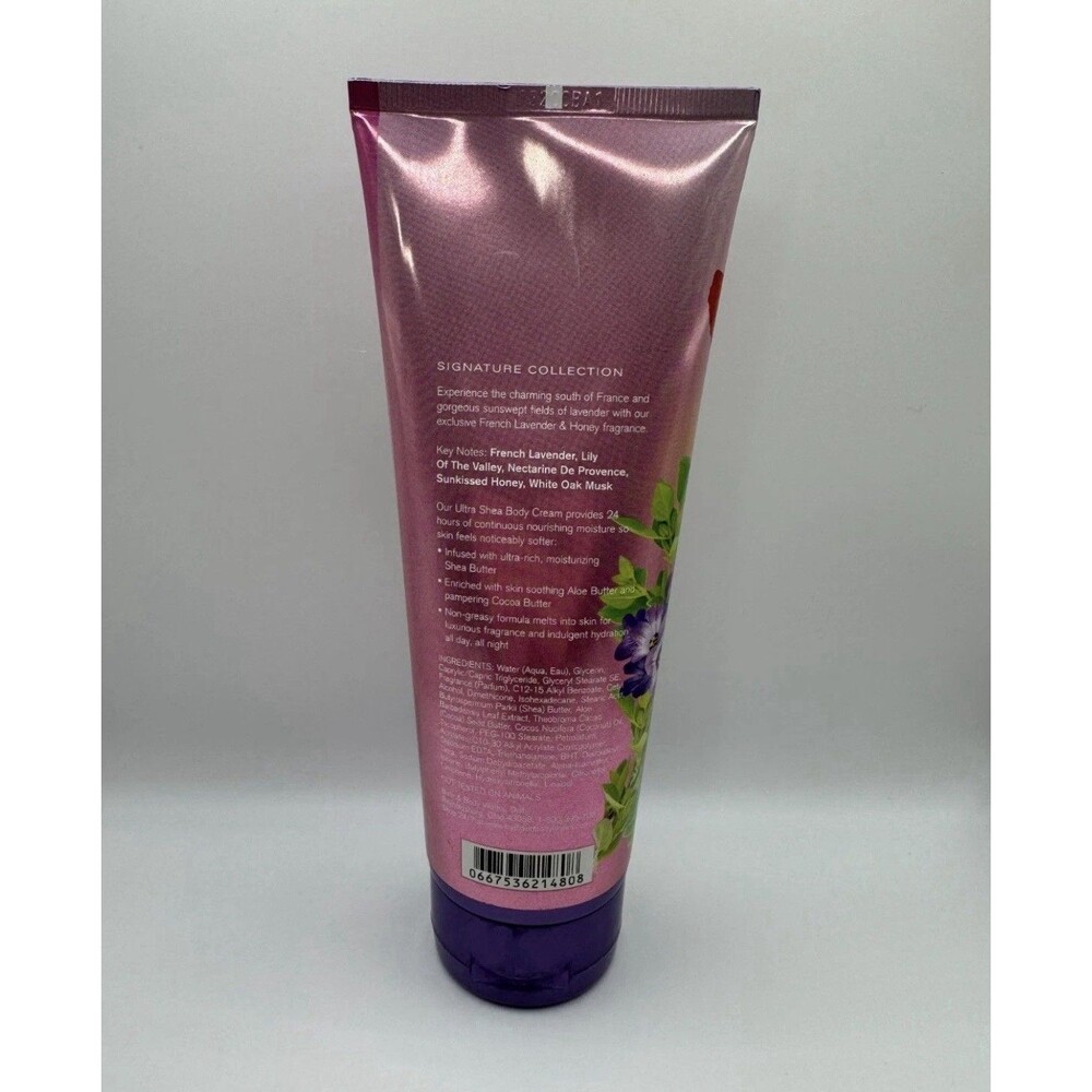 Bath & Body Works French Lavender & Honey Body Cream Ultra Shea 8 oz - HTF - Picture 2 of 2